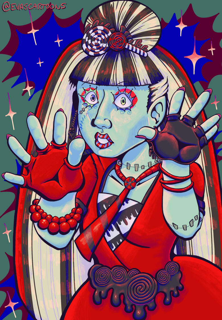 Commissioned Frankie Stein digital painting. Completed via Procreate.